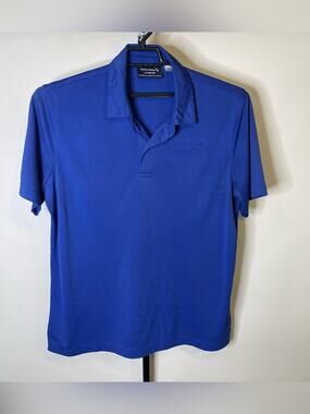 American Airlines by Lands End Blue Uniform Polo Shirt Size Large Men’s